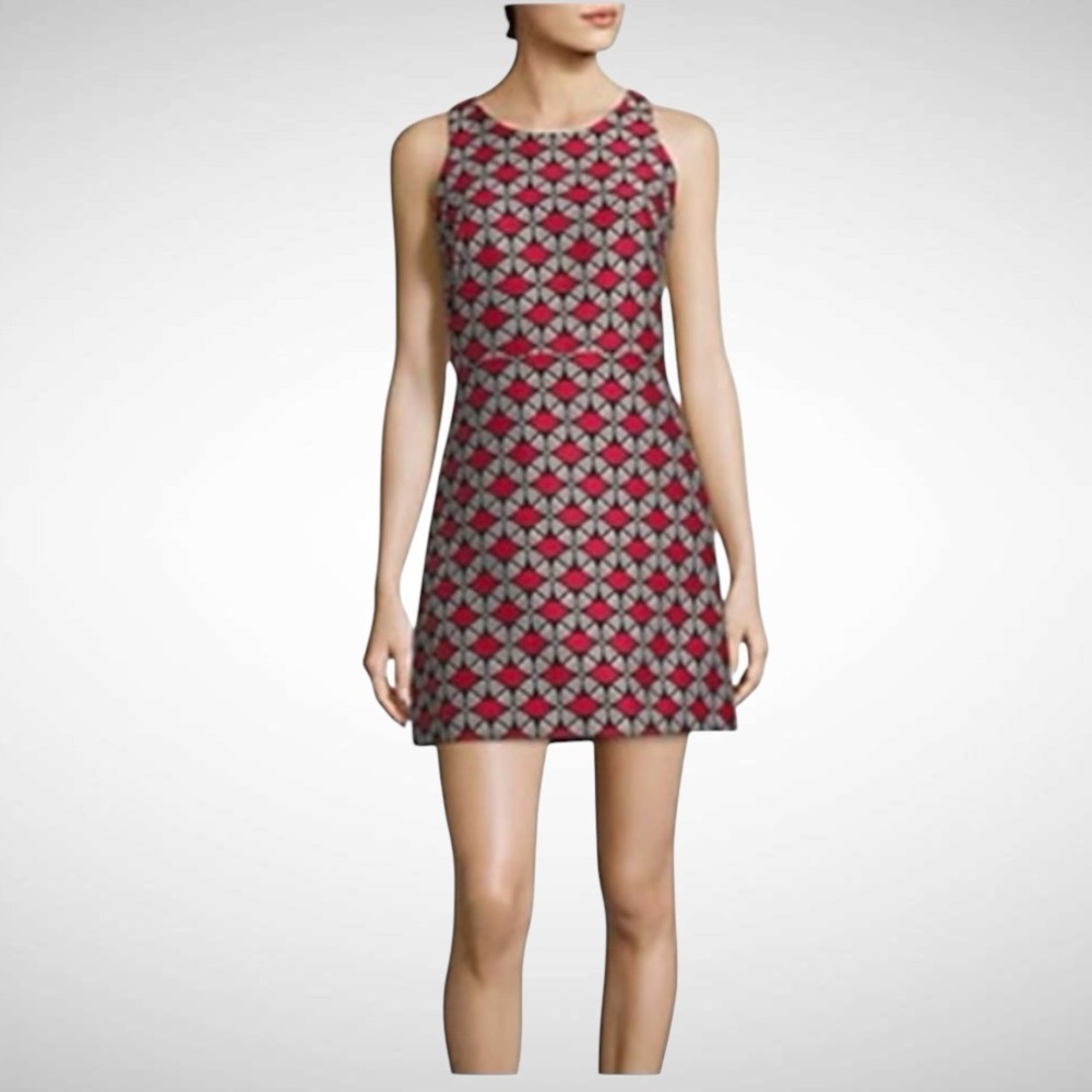 MILLY SLIM SHIFT DRESS POPPY SIZE 6 - Picture 2 of 15